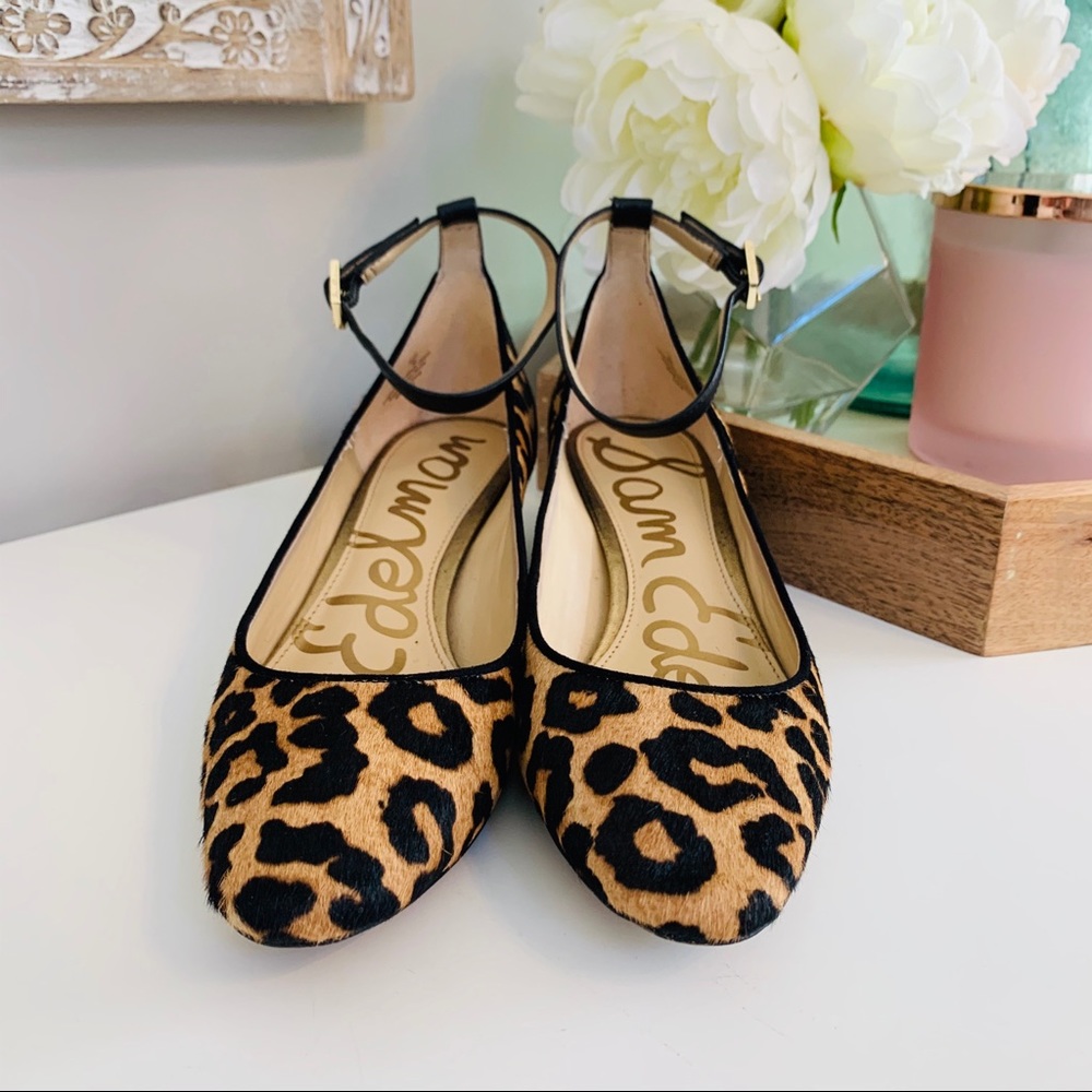 Sam Edelman Calf Hair Lola Ankle Strap Pump
